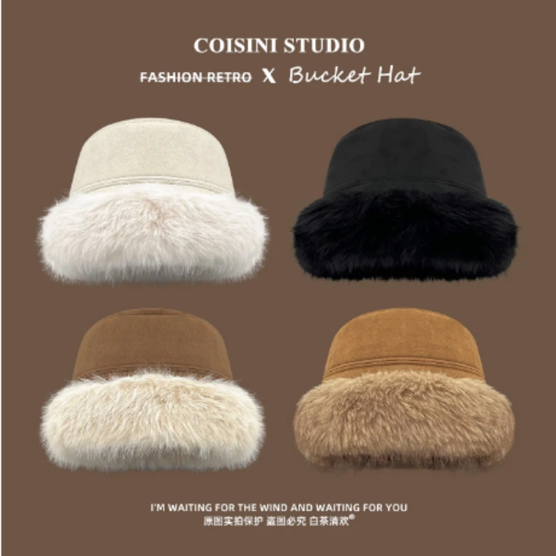 2026 New Simple Suede Plush Spliced Bucket Hats Men and Women Winter Outdoor WarmThickening Versatile Ear Protection Basin Caps
2026 New Simple Suede Plush Spliced Bucket Hats Men and Women Winter Outdoor WarmThickening Versatile Ear Protection Basin Caps