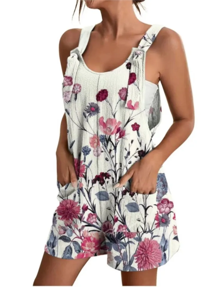 O-neck Off Shoulder Jumpsuit Office Lady Summer Flower Print Casual Short Sleeve Jumpsuits For Women 2023 One Piece Rompers
O-neck Off Shoulder Jumpsuit Office Lady Summer Flower Print Casual Short Sleeve Jumpsuits For Women 2023 One Piece Rompers