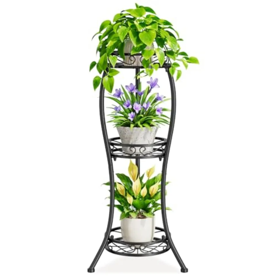 3 Tier Tall Metal Plant Stand Indoor Outdoor Wrought Iron Corner Flower Pot Holder Shelf 34 Inch Vertical Display Rack for Pati
3 Tier Tall Metal Plant Stand Indoor Outdoor Wrought Iron Corner Flower Pot Holder Shelf 34 Inch Vertical Display Rack for Pati