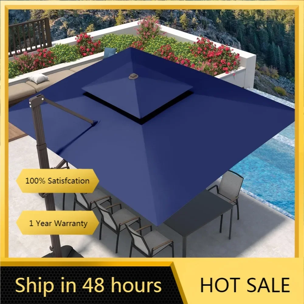 Large Rectangular Cantilever Patio Umbrella with 360° Rotation and Double Top for Outdoor Heavy-Duty Wind Resistance
Large Rectangular Cantilever Patio Umbrella with 360° Rotation and Double Top for Outdoor Heavy-Duty Wind Resistance