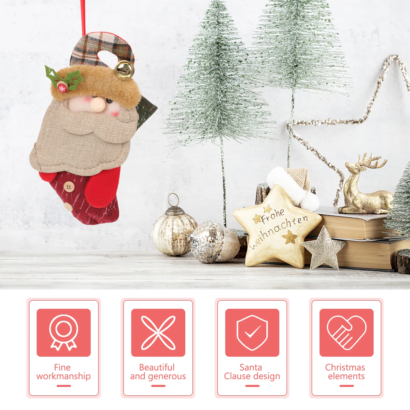 2Pcs Christmas Stocking Gift Bag Decorative Xmas Hanging Sock Treat Bags Tree Pendant Festival DIY Decorations Santa Clause
2Pcs Christmas Stocking Gift Bag Decorative Xmas Hanging Sock Treat Bags Tree Pendant Festival DIY Decorations Santa Clause