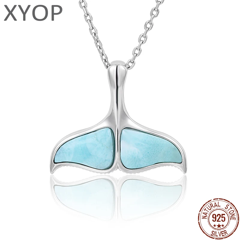 XYOP Popular Larimar Fishtail Pendant 925 Sterling Silver Natural Larimar Women Pendant Necklace For Gift
XYOP Popular Larimar Fishtail Pendant 925 Sterling Silver Natural Larimar Women Pendant Necklace For Gift