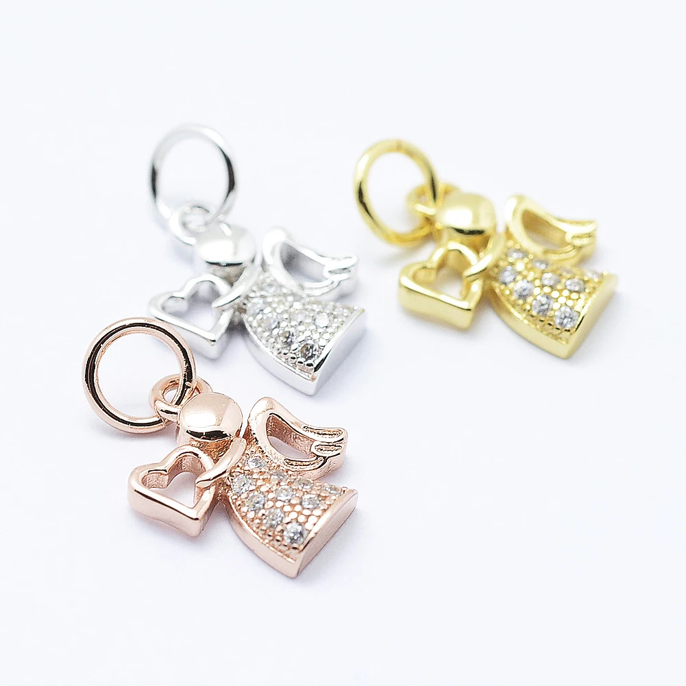 10Pcs Angel Brass Cubic Zirconia Pendants Charms With Jump Rings For DIY Necklace Jewelry Making
10Pcs Angel Brass Cubic Zirconia Pendants Charms With Jump Rings For DIY Necklace Jewelry Making