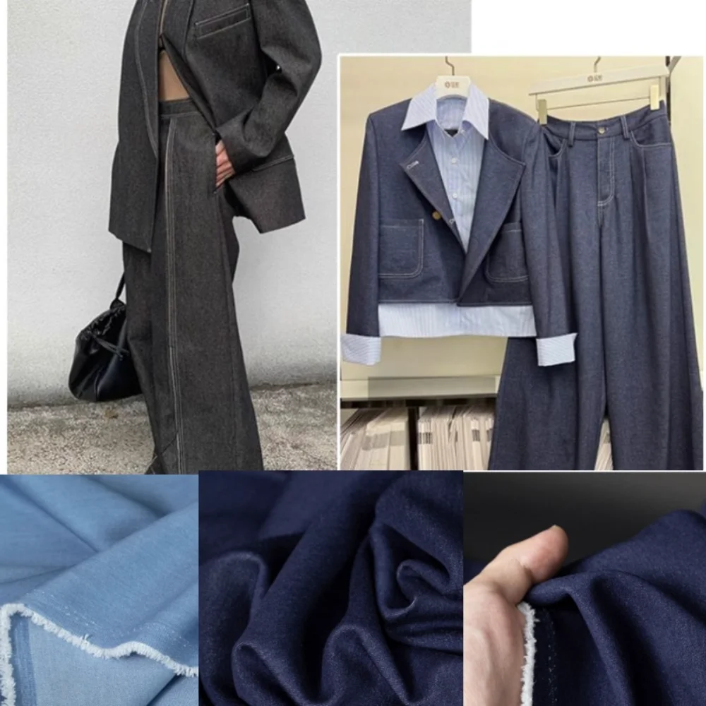 Небесно-голубая имитация джинсовой ткани для эластичной свободной повседневной рабочей одежды, комбинезонов, джинсов, дизайнерского швейного материала своими руками, ткань по метрам 
Небесно-голубая имитация джинсовой ткани для эластичной свободной повседневной рабочей одежды, комбинезонов, джинсов, дизайнерского швейного материала своими руками, ткань по метрам