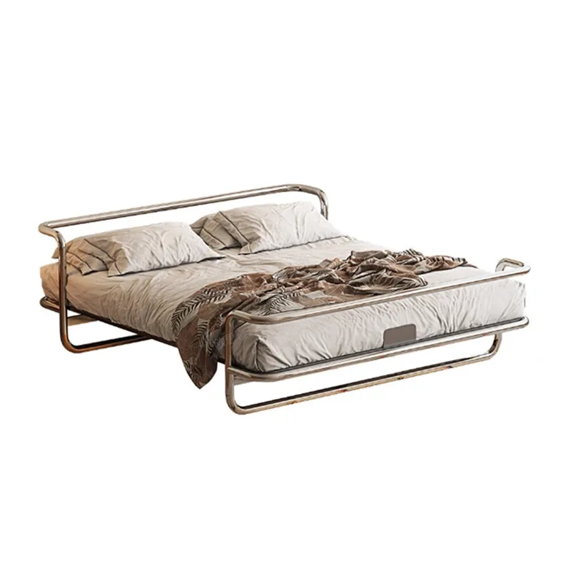 Stainless Steel Bed Wrought Iron Bed Double Bed Bauhaus Light Luxury Metal Medium Antique Retro Master Bed
Stainless Steel Bed Wrought Iron Bed Double Bed Bauhaus Light Luxury Metal Medium Antique Retro Master Bed