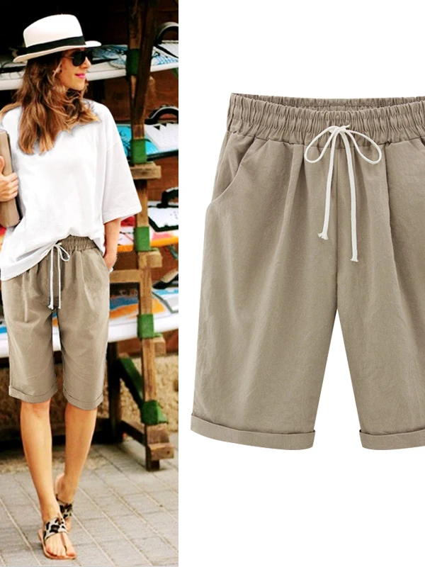Summer Casual Loose Fit Five Inch Shorts Women's Thin Polyester Fiber mid Waist Street Style Sporty Leisure Pure Color
Summer Casual Loose Fit Five Inch Shorts Women's Thin Polyester Fiber mid Waist Street Style Sporty Leisure Pure Color