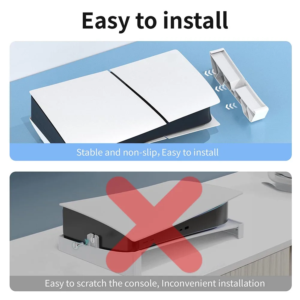 Охлаждающая горизонтальная основа, противоскользящий держатель консоли, подставка для консоли для PS5 Slim Disc и цифровой игровой консоли
Охлаждающая горизонтальная основа, противоскользящий держатель консоли, подставка для консоли для PS5 Slim Disc и цифровой игровой консоли