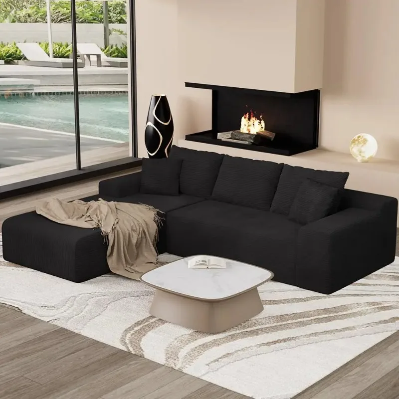 L Shaped Modular Sectional Sofa, Boneless Cloud Couch with Deep Seat Chaise, Compressed Memory Foam Corduroy Sofa, No Assembly,
L Shaped Modular Sectional Sofa, Boneless Cloud Couch with Deep Seat Chaise, Compressed Memory Foam Corduroy Sofa, No Assembly,