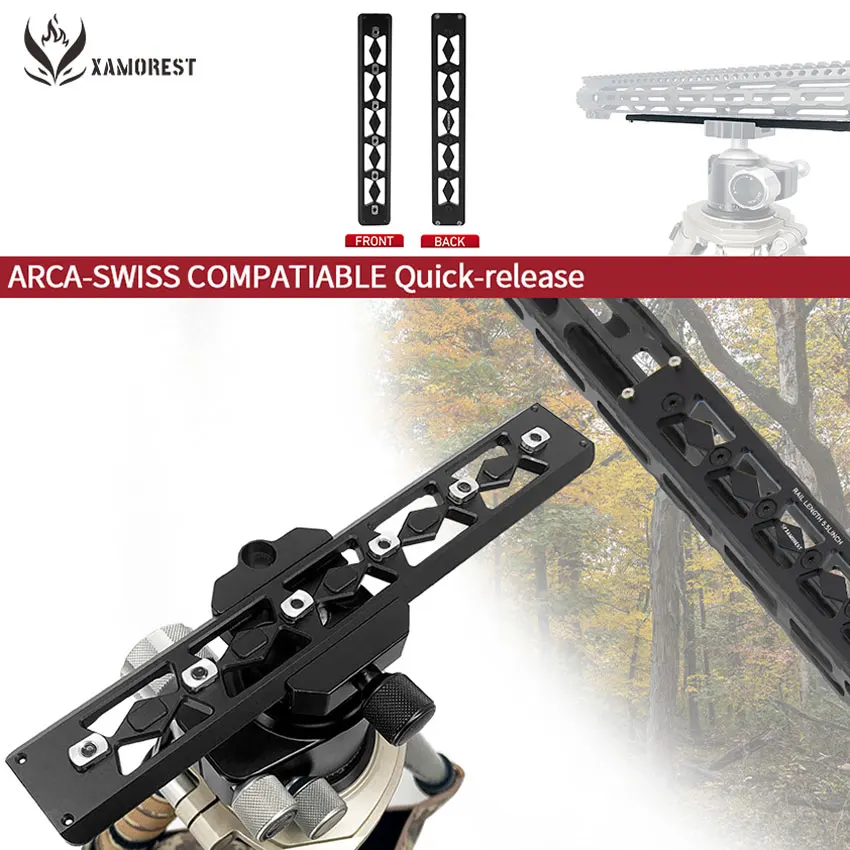 XAMOREST 9.45 inch Rail Mount Swiss Shooting adapter Arca Quick Release Plate Arca Dovetail Rail Compatiable with M-LOK
XAMOREST 9.45 inch Rail Mount Swiss Shooting adapter Arca Quick Release Plate Arca Dovetail Rail Compatiable with M-LOK