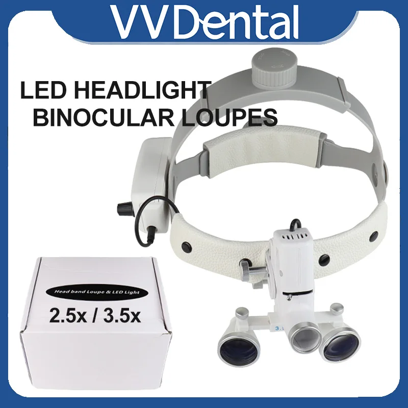 VVDental светодиодный головной светильник 2,5X 3,5X лупа бинокулярные лупы регулируемая яркость прожектор стоматологический хирургический фонарь 5 Вт
VVDental светодиодный головной светильник 2,5X 3,5X лупа бинокулярные лупы регулируемая яркость прожектор стоматологический хирургический фонарь 5 Вт