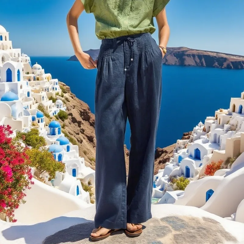 Spring High Waist Vacation Women Loose Pants Solid Color Versatile Drawstring Button Straight Women Fashion Long Trousers
Spring High Waist Vacation Women Loose Pants Solid Color Versatile Drawstring Button Straight Women Fashion Long Trousers