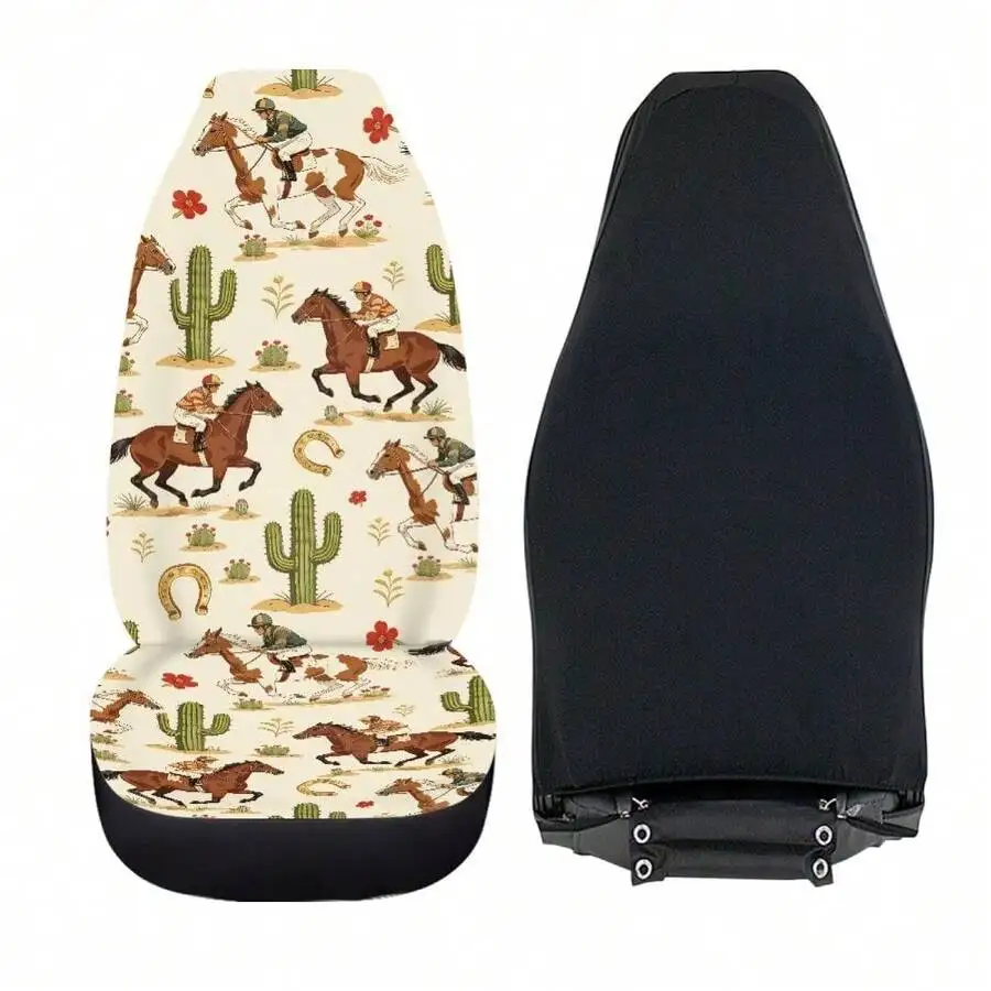 Horse Racing And Cactus Print Car Seat Covers Front Set Universal Fit Washable For SUV Sedan
Horse Racing And Cactus Print Car Seat Covers Front Set Universal Fit Washable For SUV Sedan