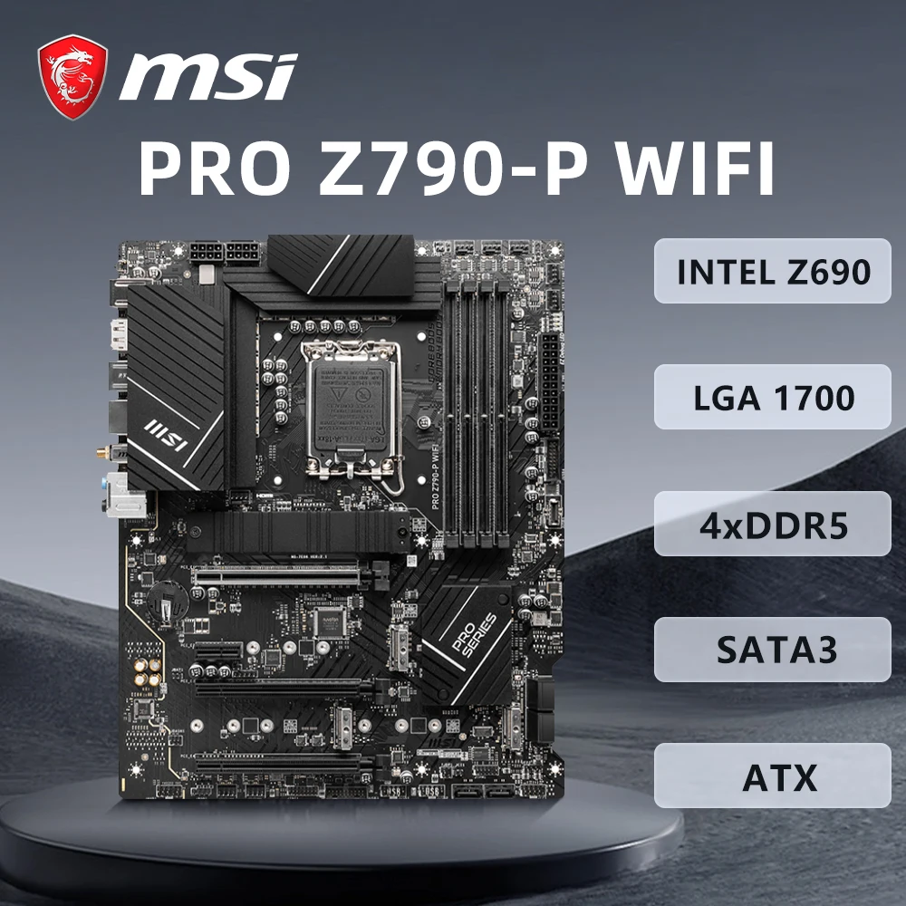 Z790 Motherboard MSI PRO Z790-P WIFI for Core i7 14700K 13700K 12700KF LGA 1700 Motherboard for Core i5 12400 12400F CPU DDR5.
Z790 Motherboard MSI PRO Z790-P WIFI for Core i7 14700K 13700K 12700KF LGA 1700 Motherboard for Core i5 12400 12400F CPU DDR5.