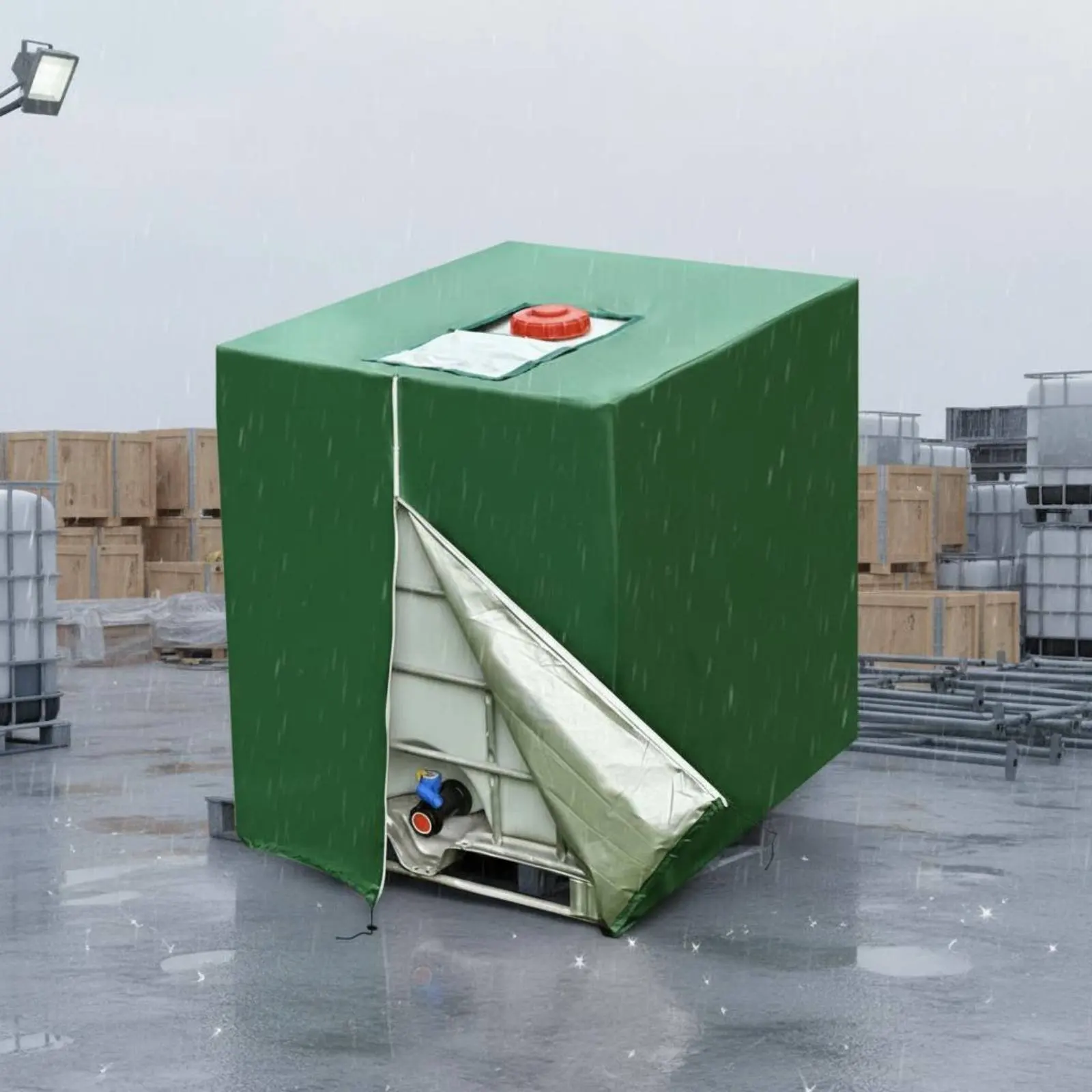 1000L IBC Container Cover Waterproof Heavy Duty Tote Cover Dustproof Easy Entry for Factory
1000L IBC Container Cover Waterproof Heavy Duty Tote Cover Dustproof Easy Entry for Factory