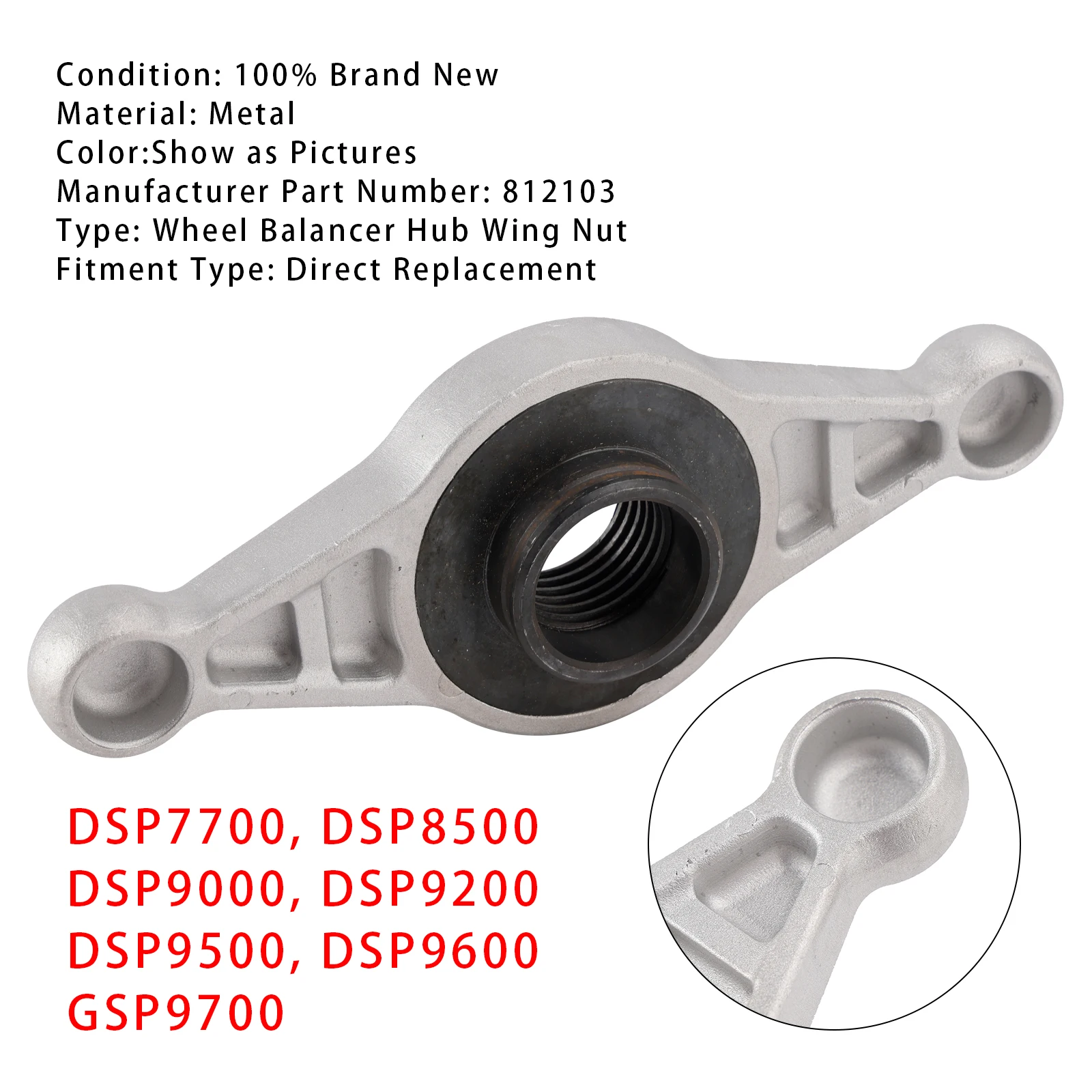 Artudaetch Wheel Balancer Hub Wing Nut 812103 For Hunter DSP w/ 40mm X 8mm Shaft Thread Car Accessories
Artudaetch Wheel Balancer Hub Wing Nut 812103 For Hunter DSP w/ 40mm X 8mm Shaft Thread Car Accessories
