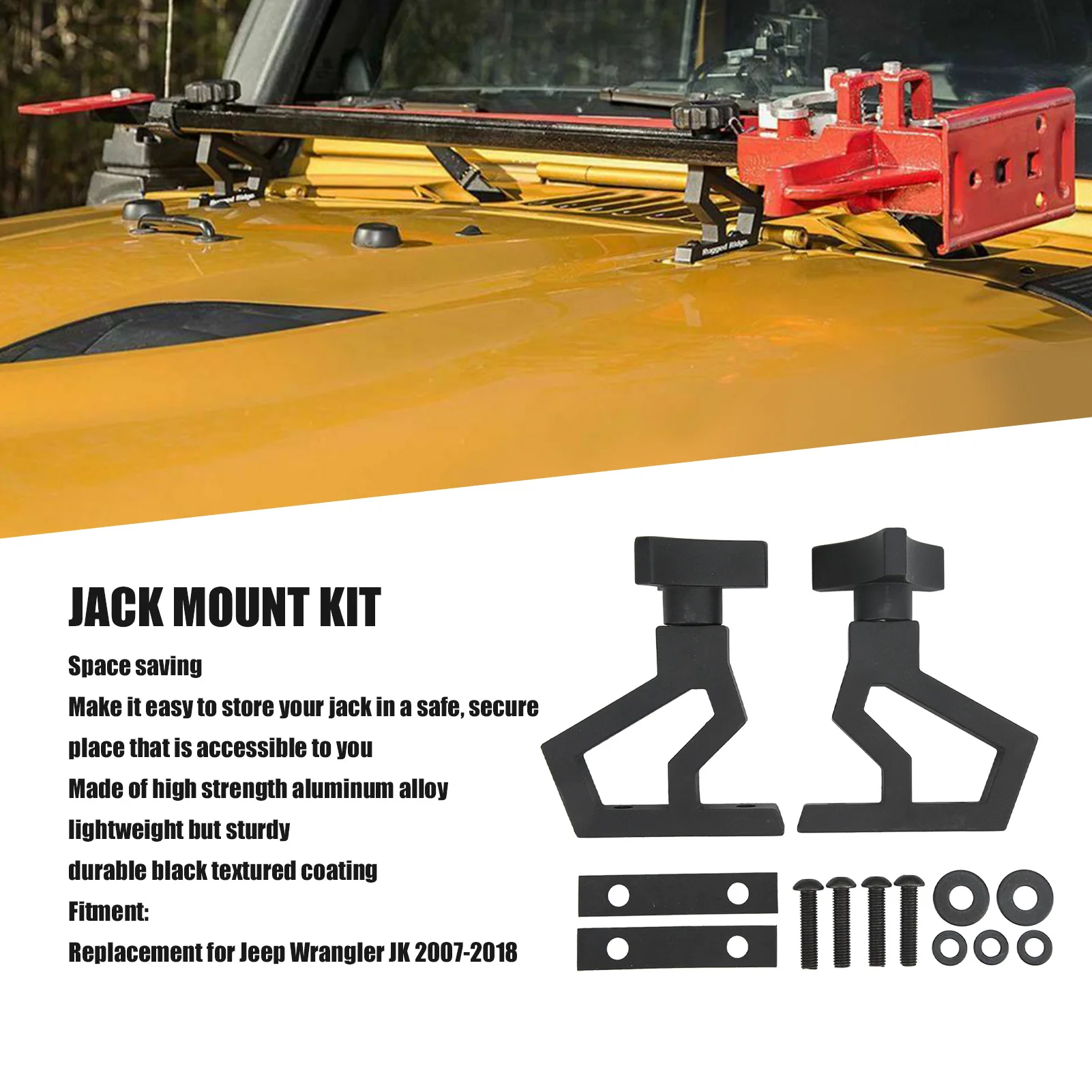 Lift Jack Mount Accessory Lift Jack Mount Accessory Aluminium Alloy Jack Bracket Hardware Parts Replacement for JK
Lift Jack Mount Accessory Lift Jack Mount Accessory Aluminium Alloy Jack Bracket Hardware Parts Replacement for JK