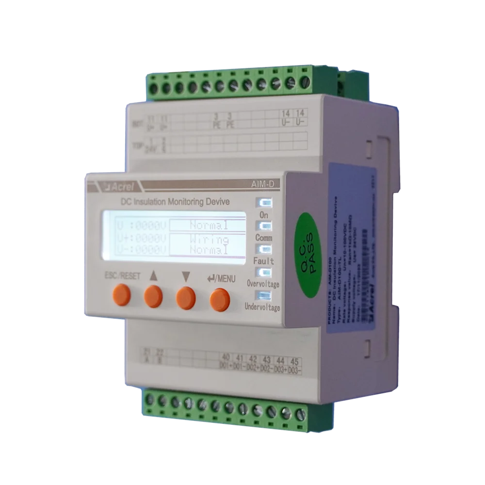 AIM-D100-TH DC100-1000V Insulation Meter With Under and Overvolatage Alarm Function for DC Panels of Substation
AIM-D100-TH DC100-1000V Insulation Meter With Under and Overvolatage Alarm Function for DC Panels of Substation