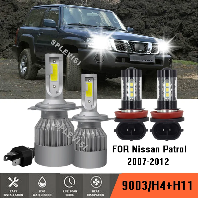 4x Combo 9003 H11 LED Headlight Bulb Kit High Low Beam 6000K White For Nissan Patrol 2007-2012 2008 2009 2010 2011
4x Combo 9003 H11 LED Headlight Bulb Kit High Low Beam 6000K White For Nissan Patrol 2007-2012 2008 2009 2010 2011