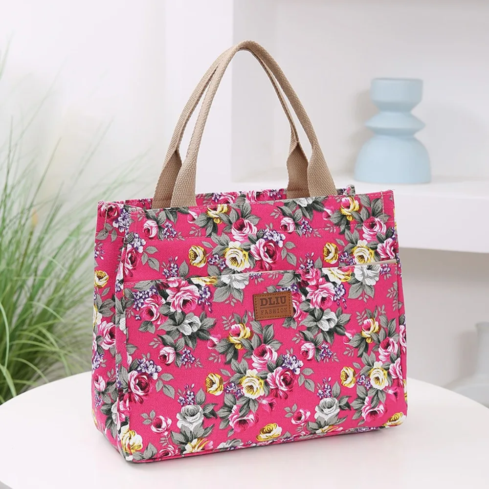 Daily Use Portable Floral Print Tote Bag Zipper Ethnic Style Casual Handbag Fabric Large Capacity Canvas Lunch Bag For Mom
Daily Use Portable Floral Print Tote Bag Zipper Ethnic Style Casual Handbag Fabric Large Capacity Canvas Lunch Bag For Mom