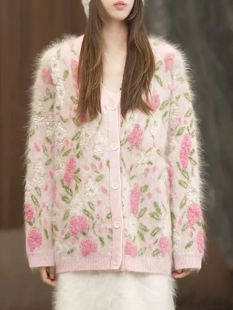 Корейский теплый вязаный свитер с цветочным узором, женский, свободного кроя, с длинным рукавом, круглым вырезом, осенний, новинка, нежный и милый топ
Корейский теплый вязаный свитер с цветочным узором, женский, свободного кроя, с длинным рукавом, круглым вырезом, осенний, новинка, нежный и милый топ