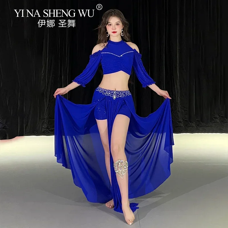 Костюмы для восточных танцев для женщин: топ с длинными рукавами + длинная юбка из тюля, комплект из 2 предметов, одежда для тренировок и выступлений по восточным танцам
Костюмы для восточных танцев для женщин: топ с длинными рукавами + длинная юбка из тюля, комплект из 2 предметов, одежда для тренировок и выступлений по восточным танцам