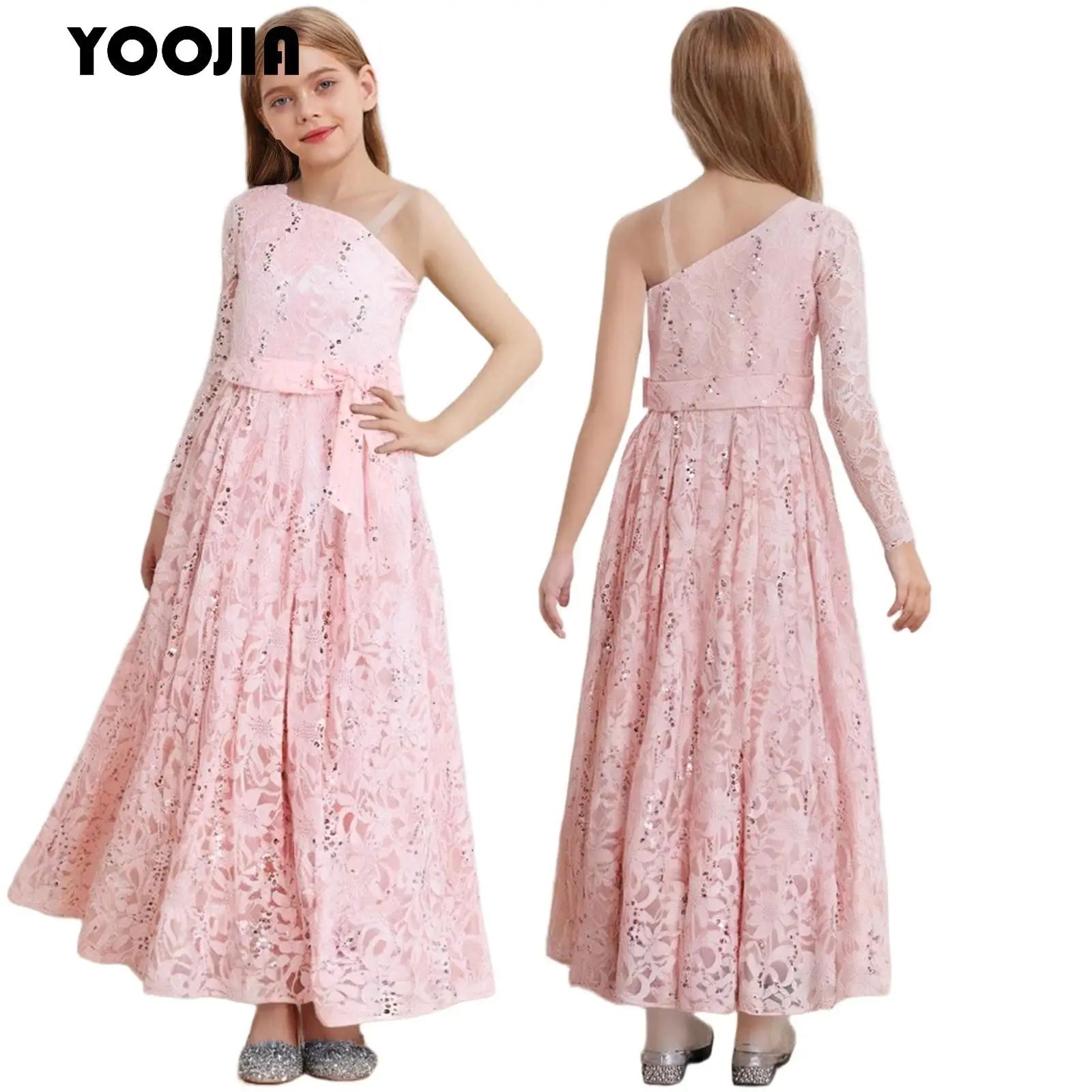 Children Girls Embroidered Sequins Party Princess Dress Elegant Evening One Shoulder Long Sleeve Wedding Banquet Ball Gown
Children Girls Embroidered Sequins Party Princess Dress Elegant Evening One Shoulder Long Sleeve Wedding Banquet Ball Gown