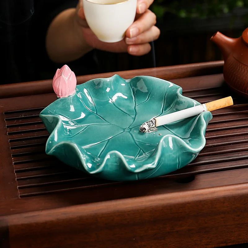 Vintage and Elegant Living Room Ashtray, Office Tea Table Decoration, Home Ceramic Lotus Leaf Ashtray
Vintage and Elegant Living Room Ashtray, Office Tea Table Decoration, Home Ceramic Lotus Leaf Ashtray