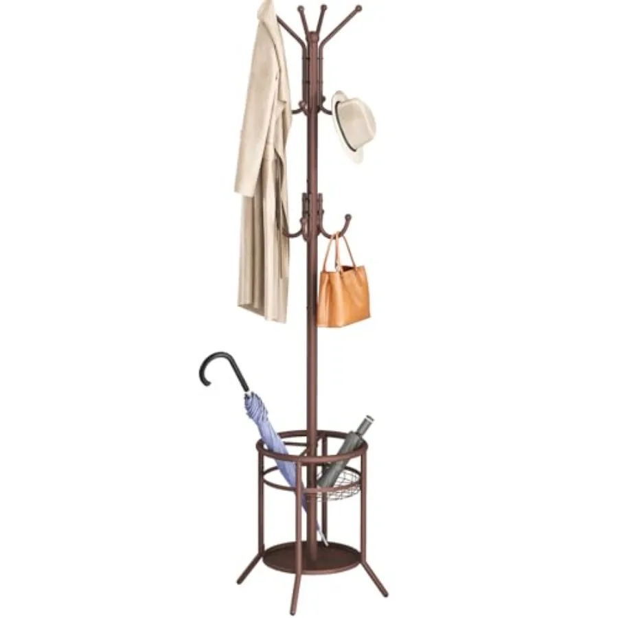 Coat Rack Freestanding, Metal Coat Rack Stand with Umbrella Holder, Modern Coat Tree with 12 Hooks, Floor Standing Corner Hall
Coat Rack Freestanding, Metal Coat Rack Stand with Umbrella Holder, Modern Coat Tree with 12 Hooks, Floor Standing Corner Hall