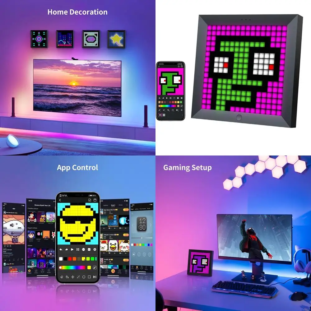 Умная светодиодная панель или RGB-лайтбары с динамическими анимациями, управляемые через приложение, для стола, ПК, телевизора и игровой комнаты.
Умная светодиодная панель или RGB-лайтбары с динамическими анимациями, управляемые через приложение, для стола, ПК, телевизора и игровой комнаты.