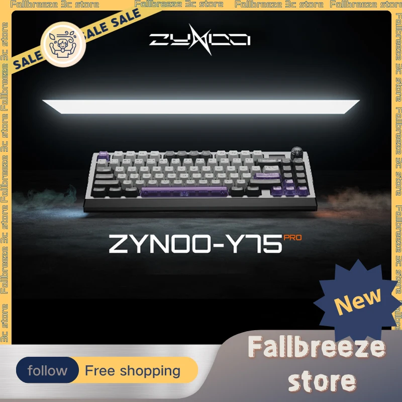 ZYNOO Y75 Pro Magnetic Switch Keyboard Wired 0.01RT 8000Hz Gaming Keyboard Custom Aluminium Mechanical Keyboard PC Accessories
ZYNOO Y75 Pro Magnetic Switch Keyboard Wired 0.01RT 8000Hz Gaming Keyboard Custom Aluminium Mechanical Keyboard PC Accessories
