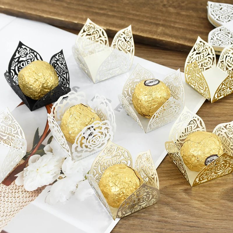10-30Pcs Eid Mubarak Laser Cut Chocolate Wrappers Paper Ramadan Kareem Gold White Candy Food Tray Wedding Birthday Party Decor
10-30Pcs Eid Mubarak Laser Cut Chocolate Wrappers Paper Ramadan Kareem Gold White Candy Food Tray Wedding Birthday Party Decor