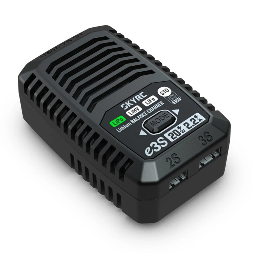 SkyRC E3S 20W 2.2A Charger for 2S/3S LiPo/LiHV/LiFe Battery Charging
SkyRC E3S 20W 2.2A Charger for 2S/3S LiPo/LiHV/LiFe Battery Charging