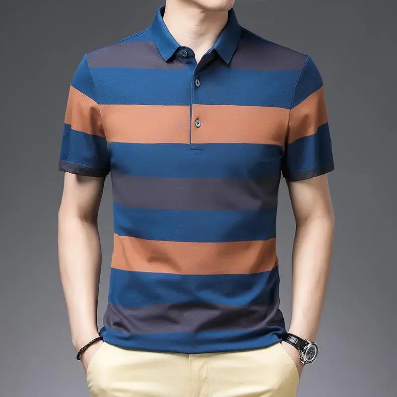 Linen Cotton Shirt Men's Loose Fit Short Sleeve Turn-down Collar Striped Dad T-shirt Korean Style Slimming Culture
Linen Cotton Shirt Men's Loose Fit Short Sleeve Turn-down Collar Striped Dad T-shirt Korean Style Slimming Culture