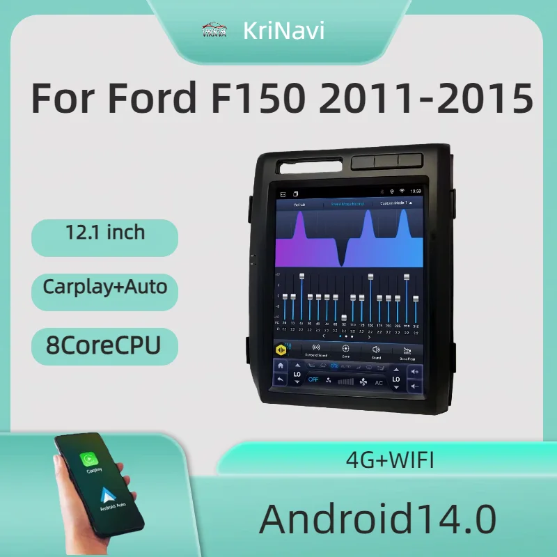 Автомобильный радиоприемник Android14 для Ford F150 2011-2015, мультимедийный плеер Carplay, 12,1-дюймовый стерео головное устройство с GPS Navi
Автомобильный радиоприемник Android14 для Ford F150 2011-2015, мультимедийный плеер Carplay, 12,1-дюймовый стерео головное устройство с GPS Navi