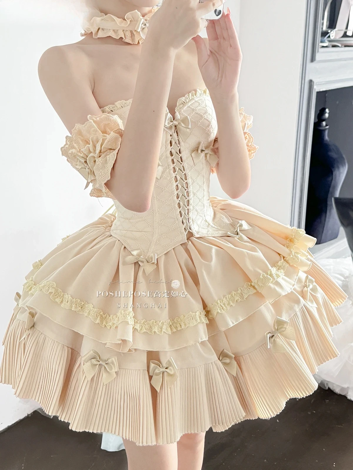 Princess Sweet Wind Off-the-shoulder Bow Tube Top Solid Color Versatile Lace-up Vest and High Waist A-line Short Skirt Set
Princess Sweet Wind Off-the-shoulder Bow Tube Top Solid Color Versatile Lace-up Vest and High Waist A-line Short Skirt Set