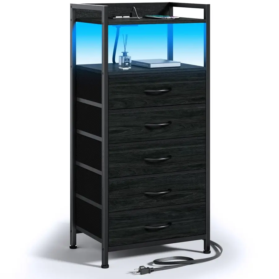 Night Stand with Charging Station, Tall Black Dresser for Bedroom, Nightstand with Led Light, Bed Side Table for Living Room, Fa
Night Stand with Charging Station, Tall Black Dresser for Bedroom, Nightstand with Led Light, Bed Side Table for Living Room, Fa