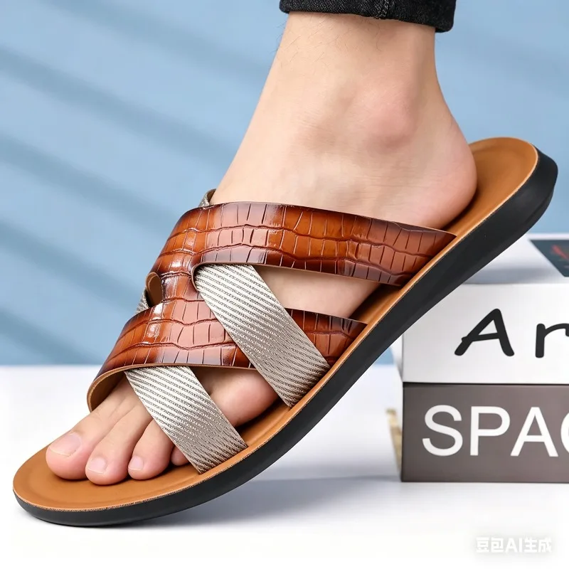 Men's Summer Comfortable Fashionable Beach Slippers Soft-Soled Single Strap Slip-On Slippers for Casual Wear
Men's Summer Comfortable Fashionable Beach Slippers Soft-Soled Single Strap Slip-On Slippers for Casual Wear