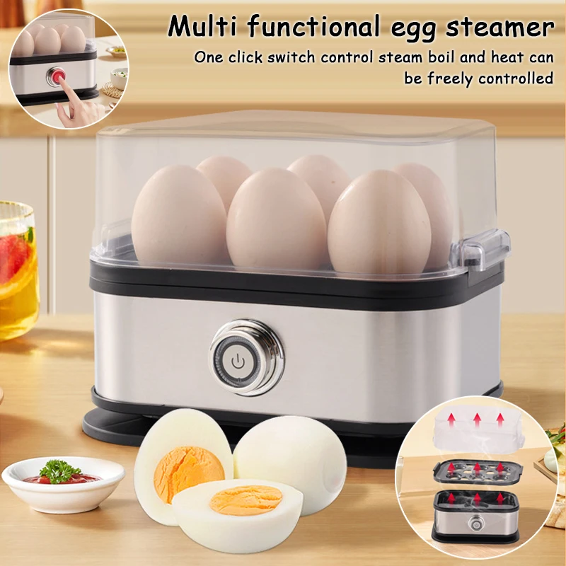 New Multi functional household stainless steel egg steamer small and portable steaming 6 eggs kitchen steamer breakfast machine
New Multi functional household stainless steel egg steamer small and portable steaming 6 eggs kitchen steamer breakfast machine