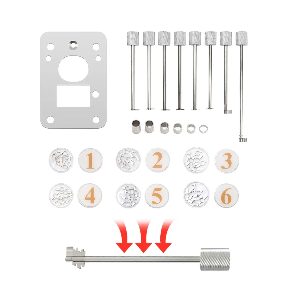 Original 8 pcs DIMEIXI Lever Blade Leaf Vault Door Special Quick Tool Set Stainless Steel Locksmith Supplies Hardware
Original 8 pcs DIMEIXI Lever Blade Leaf Vault Door Special Quick Tool Set Stainless Steel Locksmith Supplies Hardware
