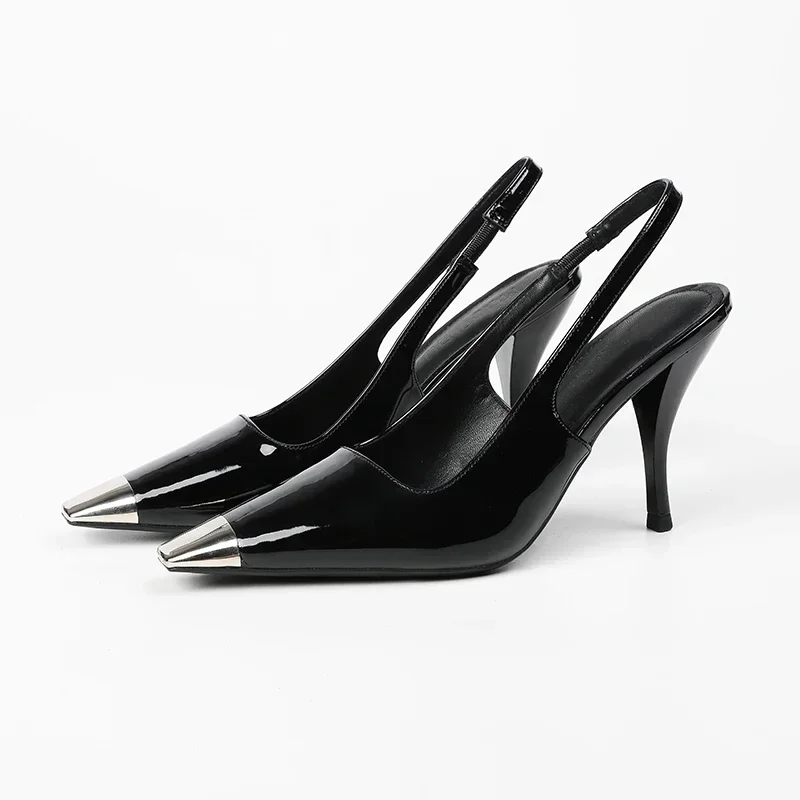 New Summer Women's High Shoes Black Back Empty Metal Square Toe Sexy Stiletto High Heel Sandals Versatile Shoes
New Summer Women's High Shoes Black Back Empty Metal Square Toe Sexy Stiletto High Heel Sandals Versatile Shoes