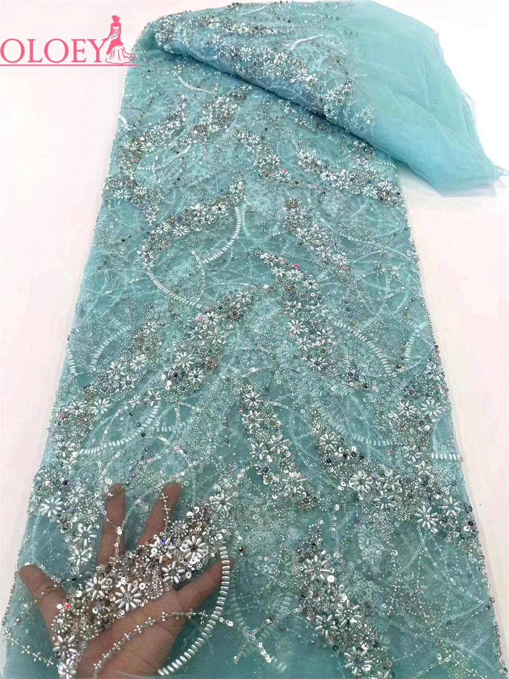 High -End Luxury Catwalk French Mesh Beaded Lace Fabric African With Sequin Fabric For Wedding Dress
High -End Luxury Catwalk French Mesh Beaded Lace Fabric African With Sequin Fabric For Wedding Dress