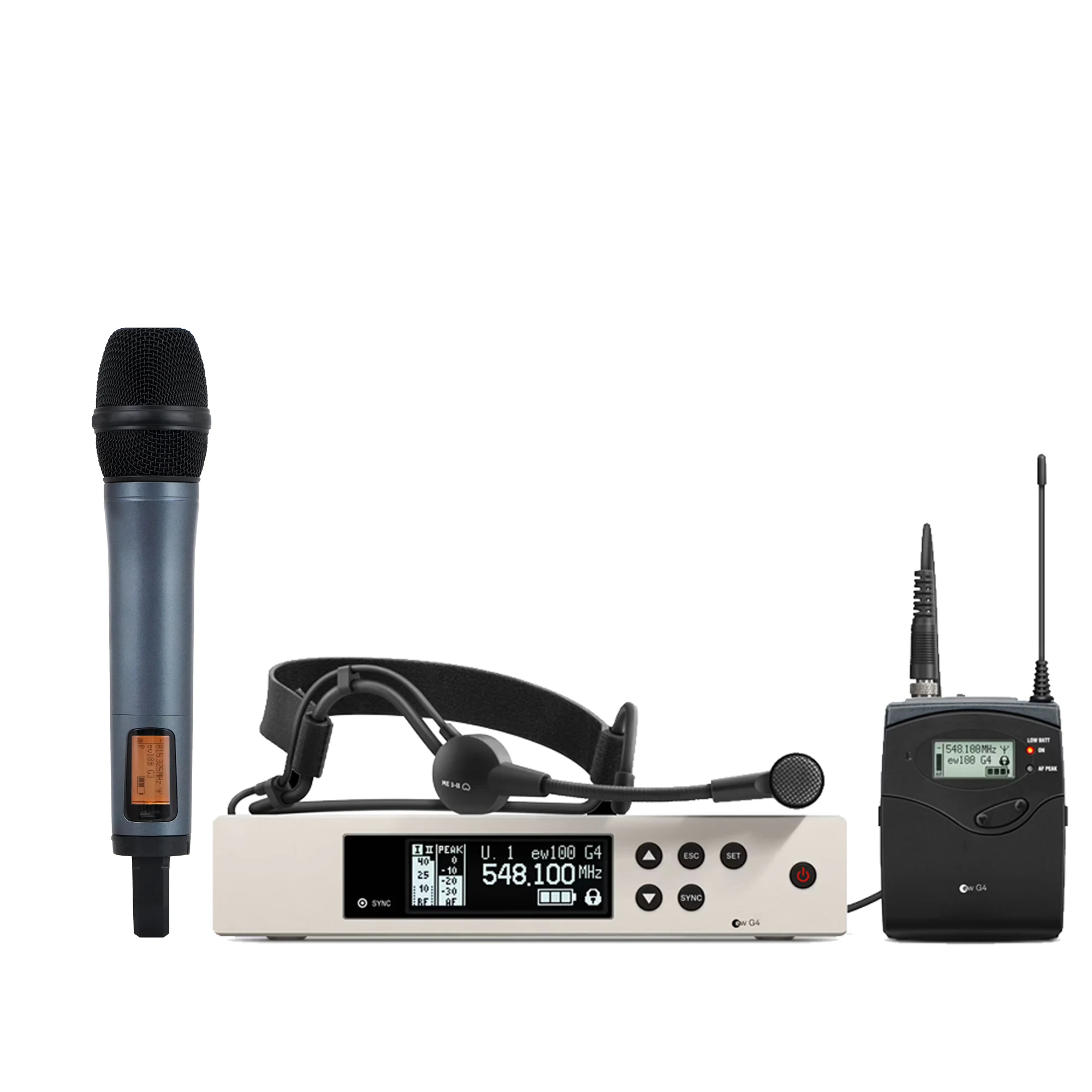 EW100G4 Wireless Microphone System - UHF, Cardioid, with E835S Mic for Live Performance & Recording
EW100G4 Wireless Microphone System - UHF, Cardioid, with E835S Mic for Live Performance & Recording