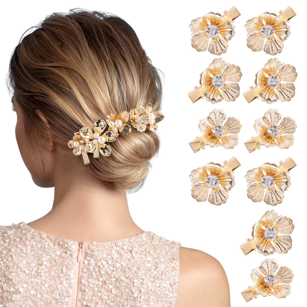 10/12/16Pcs Small Flower Hair Clips Gold Pearl Hair Barrettes Alligator Hair Clips Floral Headpiece for Party Prom Birthday
10/12/16Pcs Small Flower Hair Clips Gold Pearl Hair Barrettes Alligator Hair Clips Floral Headpiece for Party Prom Birthday