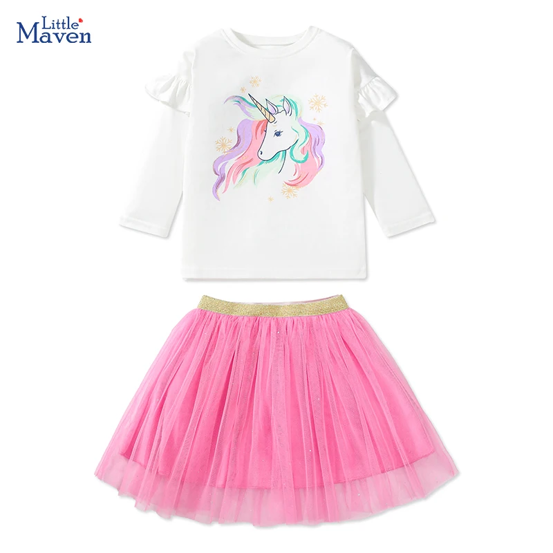 Little maven Autumn Unicorn T Shirts Cute Tops+ Pink Mesh Skirt Two-piece Girl Sets Children's Clothing Baby Girl Princess Suits
Little maven Autumn Unicorn T Shirts Cute Tops+ Pink Mesh Skirt Two-piece Girl Sets Children's Clothing Baby Girl Princess Suits