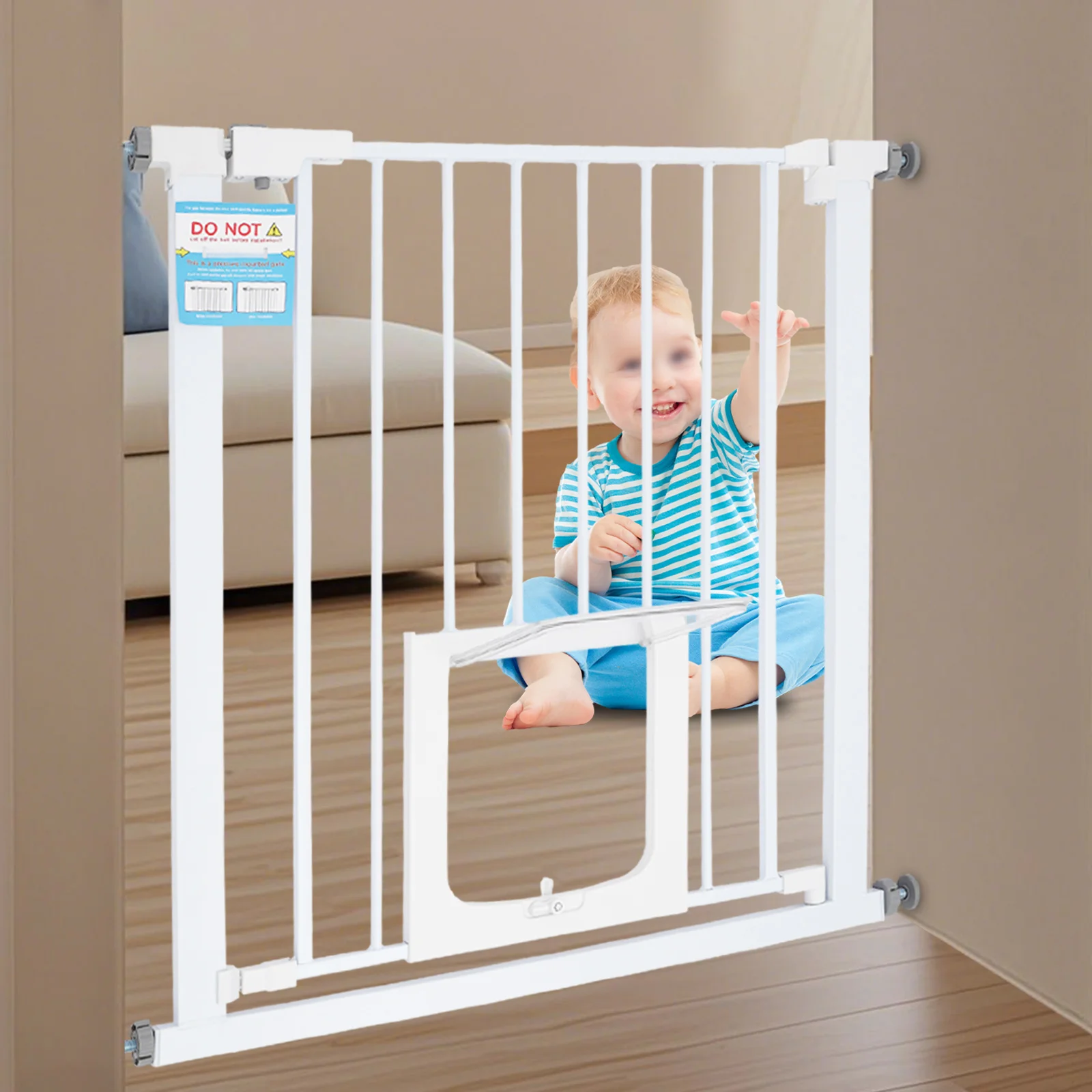 Baby Safety Gate with Small Pet Door, Baby Safety Gate Guardrail, Mounted Barrier for Stairs, Doorways, Hallways
Baby Safety Gate with Small Pet Door, Baby Safety Gate Guardrail, Mounted Barrier for Stairs, Doorways, Hallways