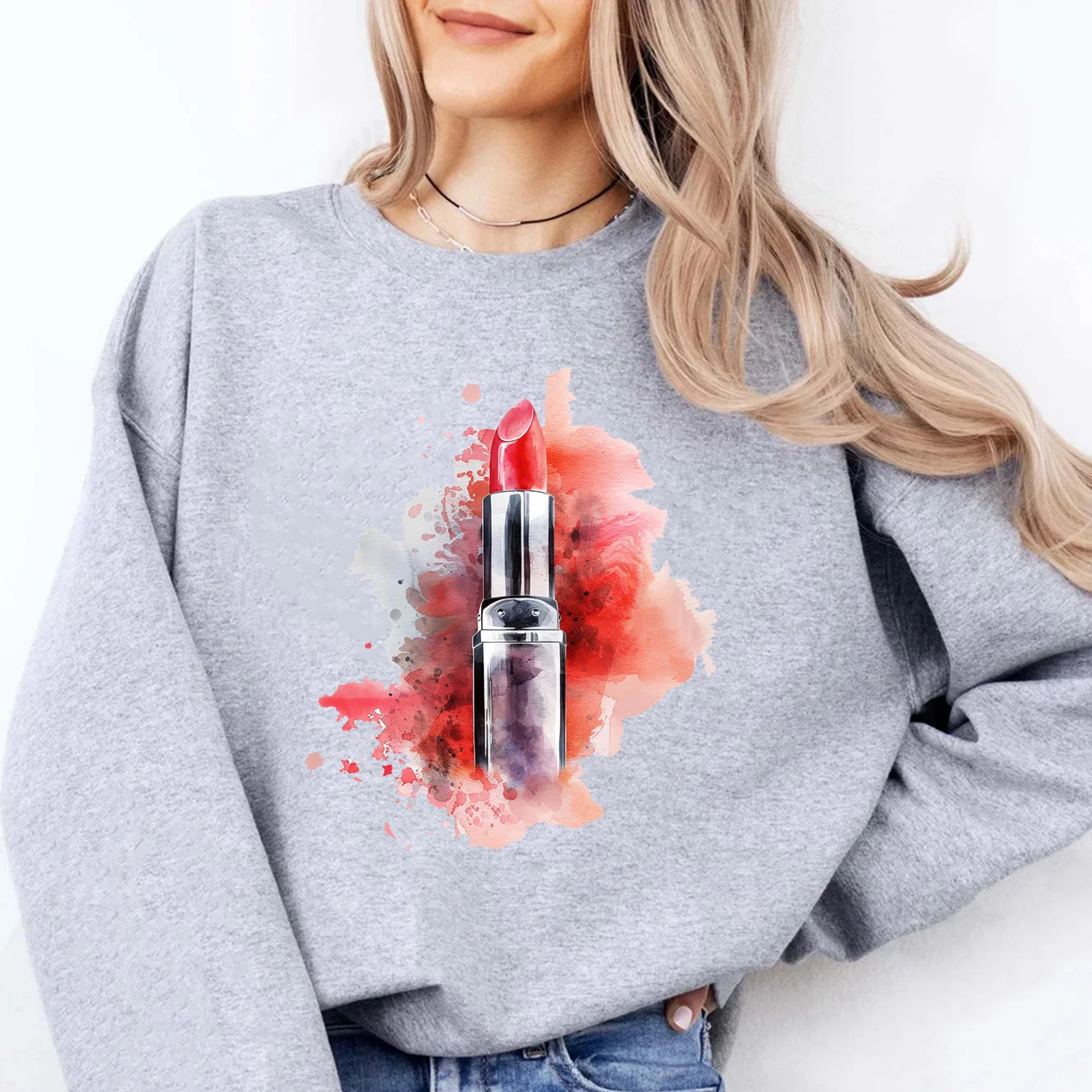 Women Clothing Lipstick Print Girl 90 Cartoon Printing Clothes Graphic Sweater Top Lady Print Female
Women Clothing Lipstick Print Girl 90 Cartoon Printing Clothes Graphic Sweater Top Lady Print Female