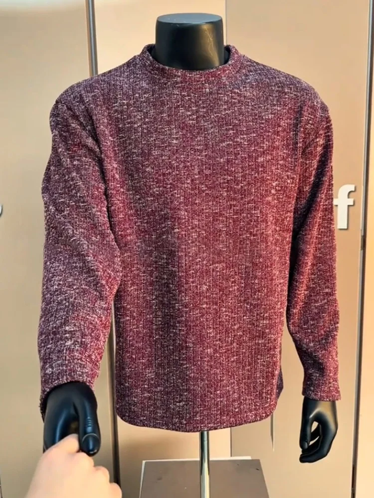 Red Wine Color round Ne Knitted Sweatirt Men's Autumn Winter Thiened Fce Long Sve T-irt Retro Sle Casual Wear
Red Wine Color round Ne Knitted Sweatirt Men's Autumn Winter Thiened Fce Long Sve T-irt Retro Sle Casual Wear