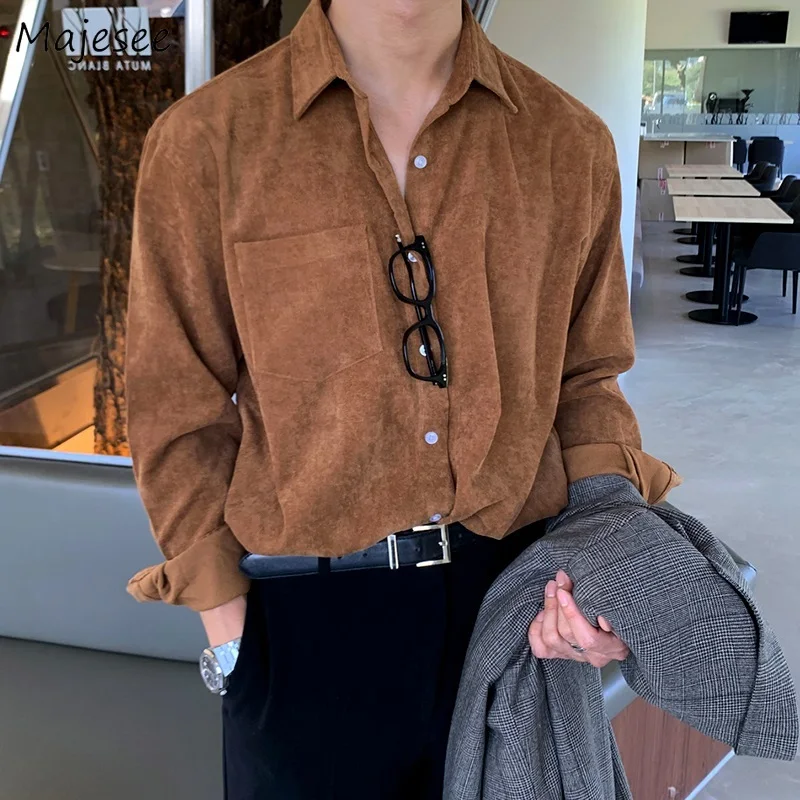 Shirts Men Corduroy Vintage Teens Handsome Loose Coats Korean Fashion High Street All-match Outwear Camisas Casual Blusas Hombre
Shirts Men Corduroy Vintage Teens Handsome Loose Coats Korean Fashion High Street All-match Outwear Camisas Casual Blusas Hombre