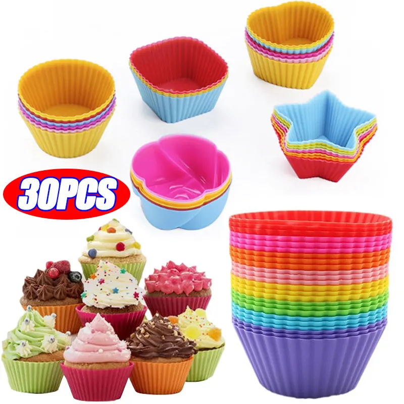 5/10/20/30pcs/lot Silicone Cake Mold Round Heart Shape Muffin Cupcake Baking Molds Home Kitchen Bakeware Resistant and Soft
5/10/20/30pcs/lot Silicone Cake Mold Round Heart Shape Muffin Cupcake Baking Molds Home Kitchen Bakeware Resistant and Soft