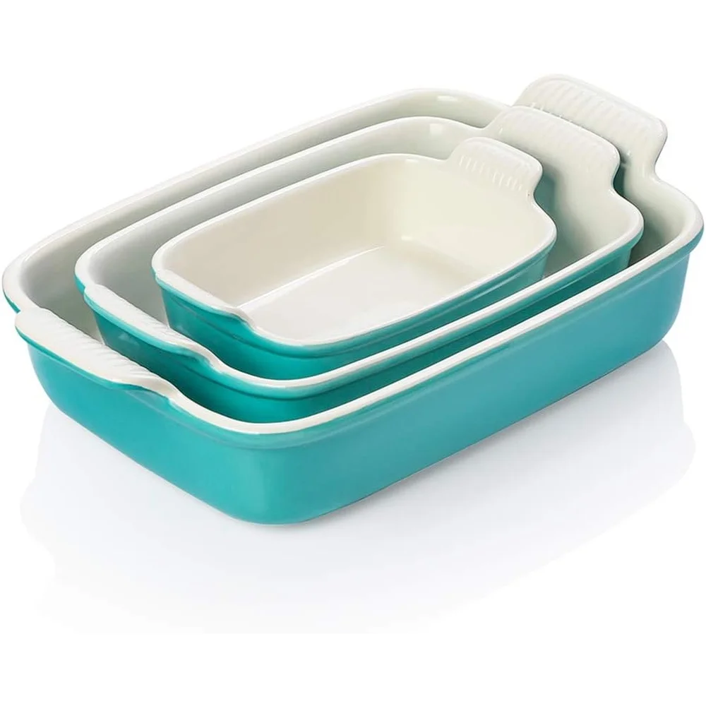 Ceramic Baking Pans Set 9x13 Durable Lasagna Dish with Double Handle Stackable Oven Bakeware Ideal Pizza Casseroles Roasting
Ceramic Baking Pans Set 9x13 Durable Lasagna Dish with Double Handle Stackable Oven Bakeware Ideal Pizza Casseroles Roasting